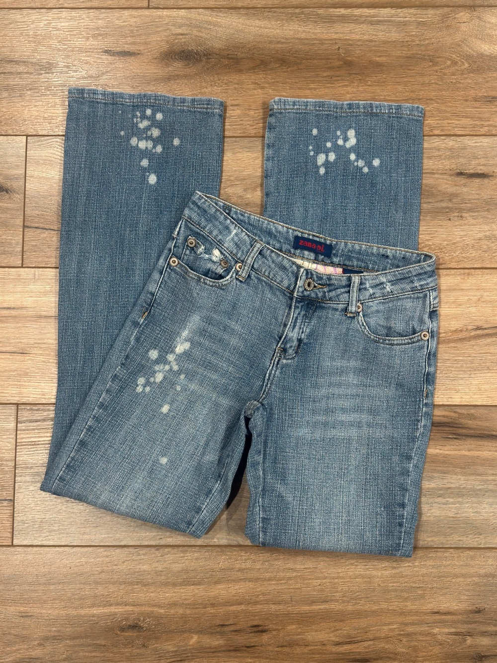 ZANA DI Vintage 90s Y2k Grunge Distressed Low-rise Bootcut Jeans | Size 26”